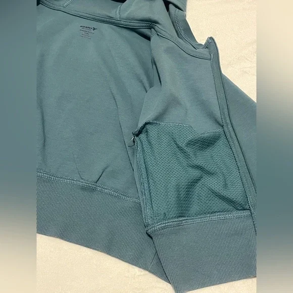 Old Navy Active Dynamic Fleece Zip-Up Sweatshirt Kids Teal Hoodie Size 8 - Picture 11 of 15